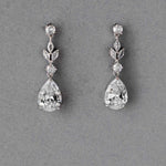 CZ Pear Drop Bridal Earrings - Earrings - Cassandra Lynne