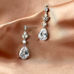 CZ Pear Drop Bridal Earrings - Earrings - Cassandra Lynne
