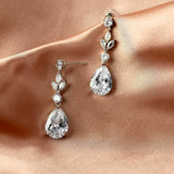 CZ Pear Drop Bridal Earrings - Earrings - Cassandra Lynne