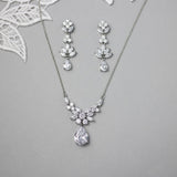 CZ Pendant Necklace and Earirngs Set - Necklace Set - Cassandra Lynne