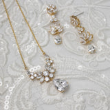 CZ Pendant Necklace and Earirngs Set - Necklace Set - Cassandra Lynne