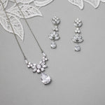 CZ Pendant Necklace and Earirngs Set - Necklace Set - Cassandra Lynne