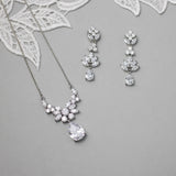 CZ Pendant Necklace and Earirngs Set - Necklace Set - Cassandra Lynne