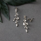 CZ Vine Drop Screw Back Earrings - Earrings - Cassandra Lynne