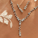Marquise Vine and Pear Drop CZ Necklace Set