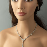 Marquise Vine and Pear Drop CZ Necklace Set