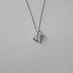 Dainty CZ Leaf Cluster Pendant Necklace - Pendant - Cassandra Lynne