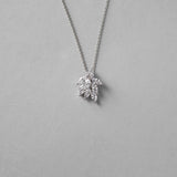 Dainty CZ Leaf Cluster Pendant Necklace - Pendant - Cassandra Lynne