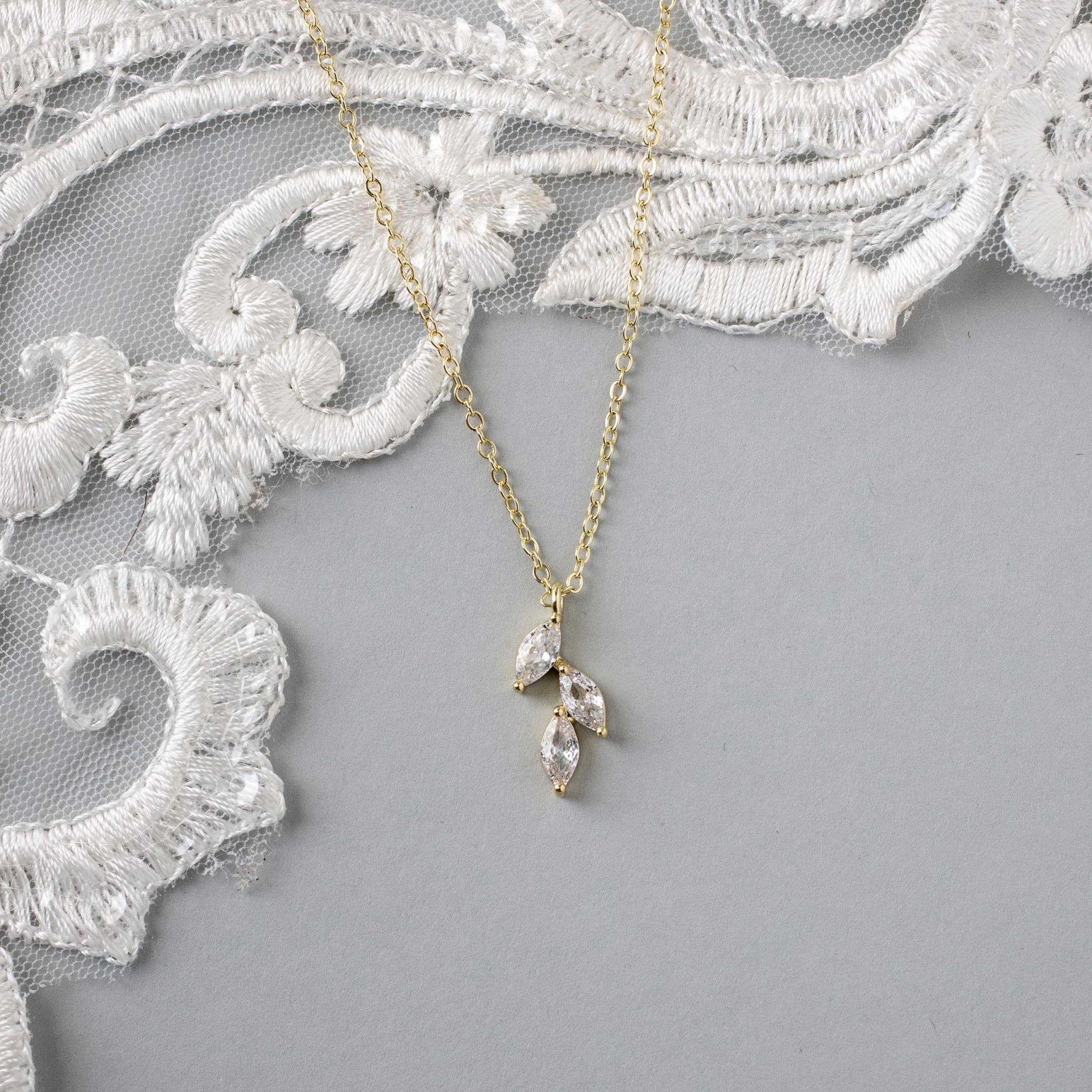 Dainty Leaf Pendant Necklace - Pendant - Cassandra Lynne