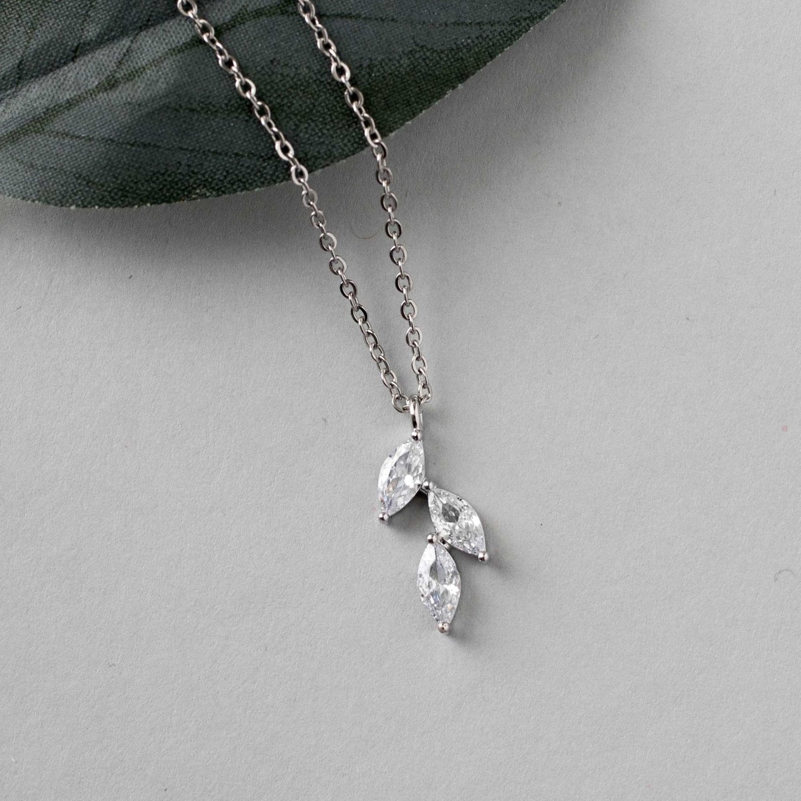 Dainty Leaf Pendant Necklace - Pendant - Cassandra Lynne
