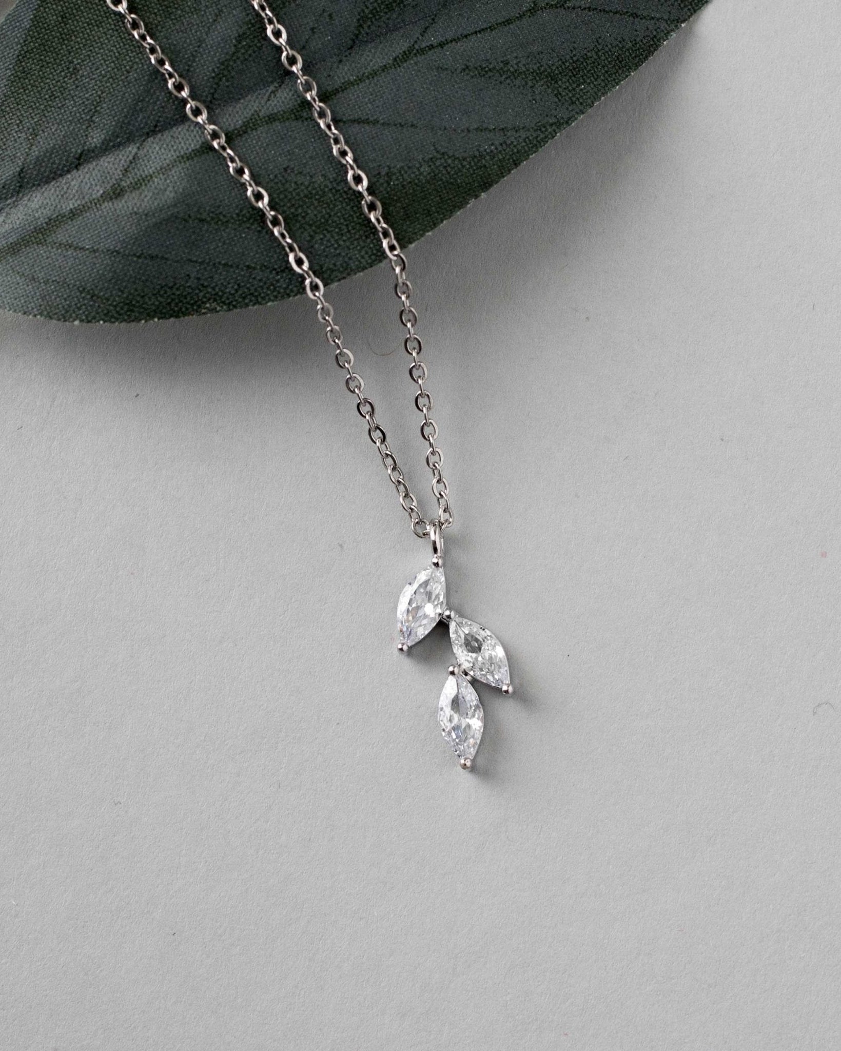 Dainty Leaf Pendant Necklace - Pendant - Cassandra Lynne