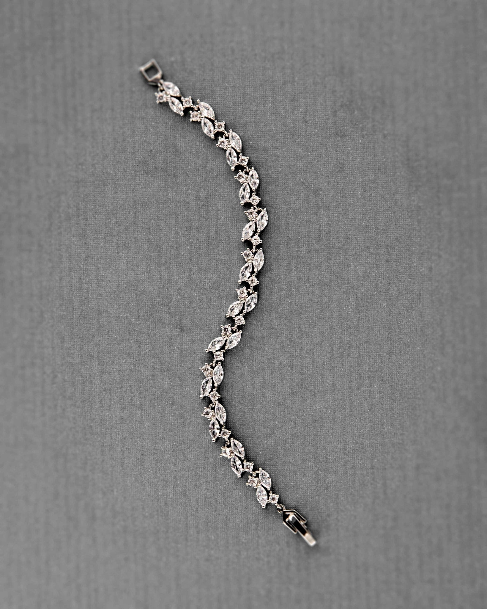Dainty Marquise Leaf Wedding Bracelet - Bracelet - Cassandra Lynne