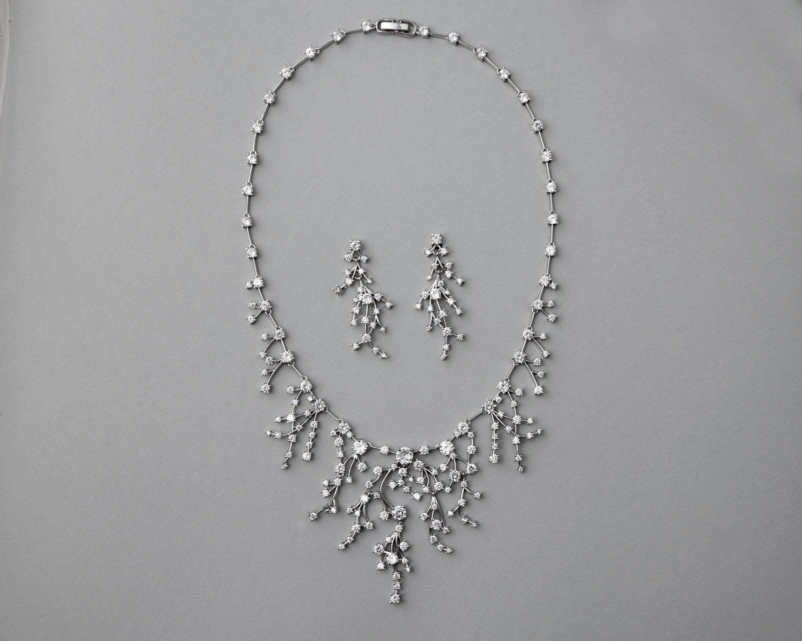 CZ Fireworks Necklace and Earrings - Cassandra Lynne