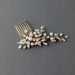 Dainty Wedding Hair Comb with Matte Pearls - Hair Combs - Cassandra Lynne