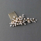 Dainty Wedding Hair Comb with Matte Pearls - Hair Combs - Cassandra Lynne