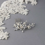 Dainty Wedding Hair Comb with Matte Pearls - Hair Combs - Cassandra Lynne