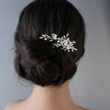 Dainty Wedding Hair Comb with Matte Pearls - Hair Combs - Cassandra Lynne