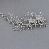 Decorative Bridal Hair Clip of Rhinestone Flowers - Hair Clips - Cassandra Lynne
