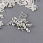 Decorative Hair Comb of Marquise Vines and Pearls - Hair Combs - Cassandra Lynne