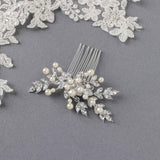 Decorative Hair Comb of Marquise Vines and Pearls - Hair Combs - Cassandra Lynne