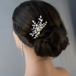 Decorative Hair Comb with Ivory Pearls - Hair Combs - Cassandra Lynne