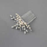 Decorative Hair Comb with Ivory Pearls - Hair Combs - Cassandra Lynne