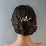 Decorative Hair Comb with Ivory Pearls - Hair Combs - Cassandra Lynne