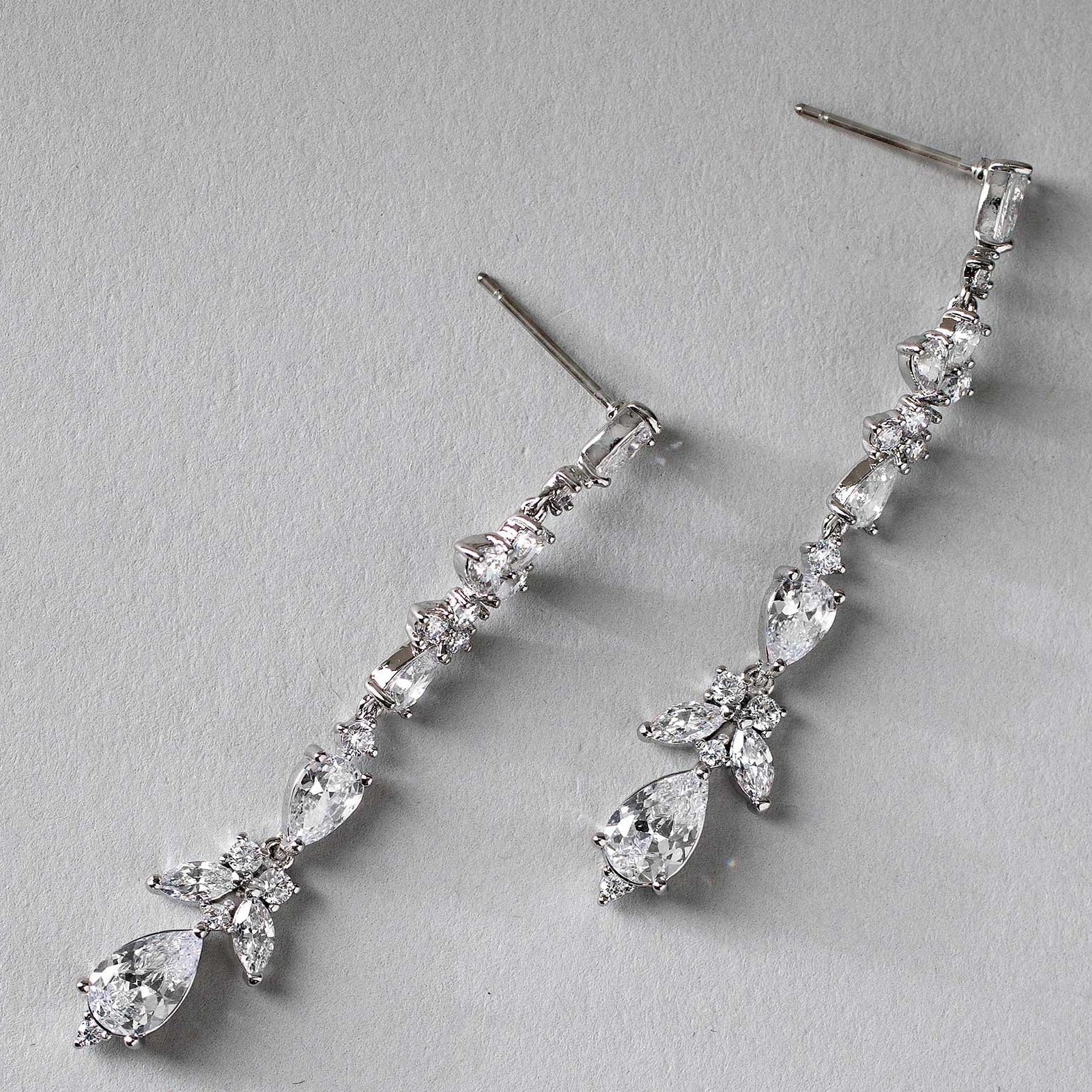 Delicate CZ Dangle Earrings - Earrings - Cassandra Lynne