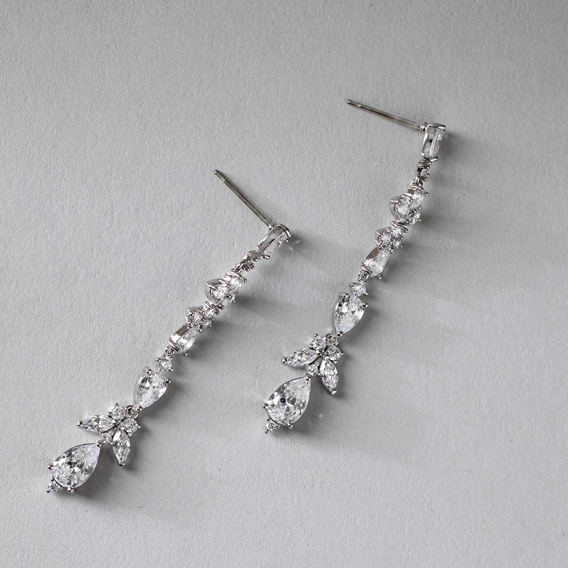Delicate CZ Dangle Earrings - Earrings - Cassandra Lynne