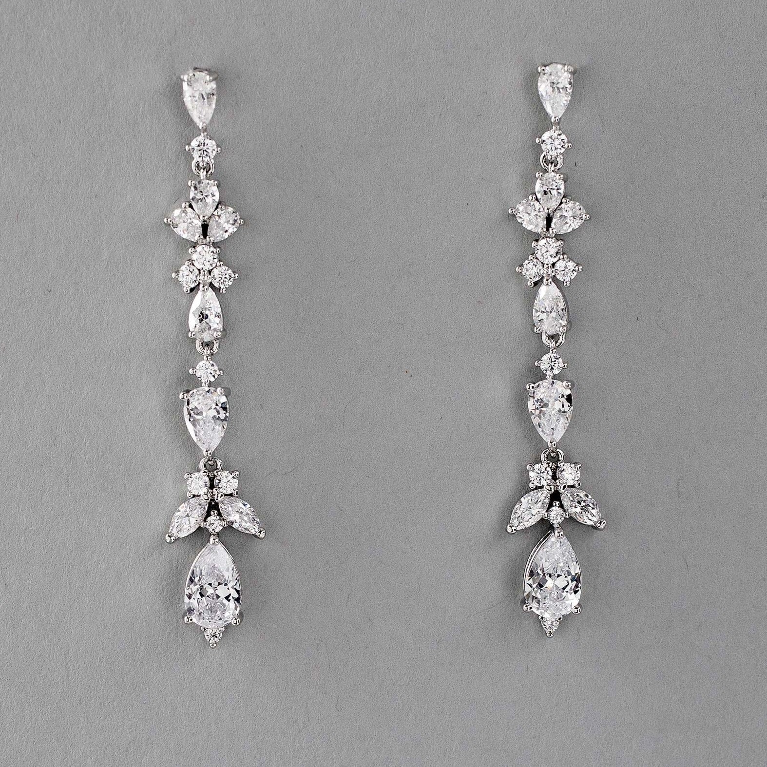 Delicate CZ Dangle Earrings - Earrings - Cassandra Lynne