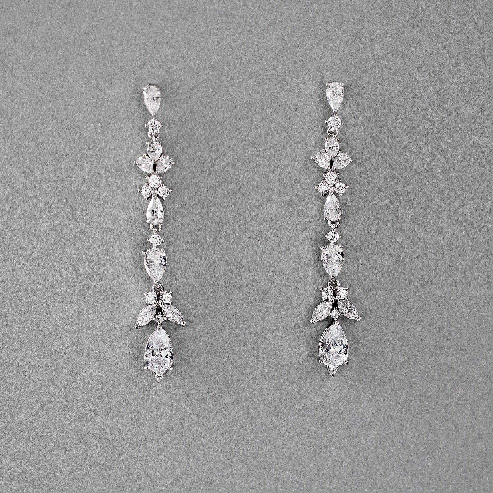 Delicate CZ Dangle Earrings - Earrings - Cassandra Lynne
