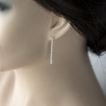 Delicate CZ Line Drop Earrings - Earrings - Cassandra Lynne