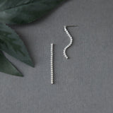 Delicate CZ Line Drop Earrings - Earrings - Cassandra Lynne