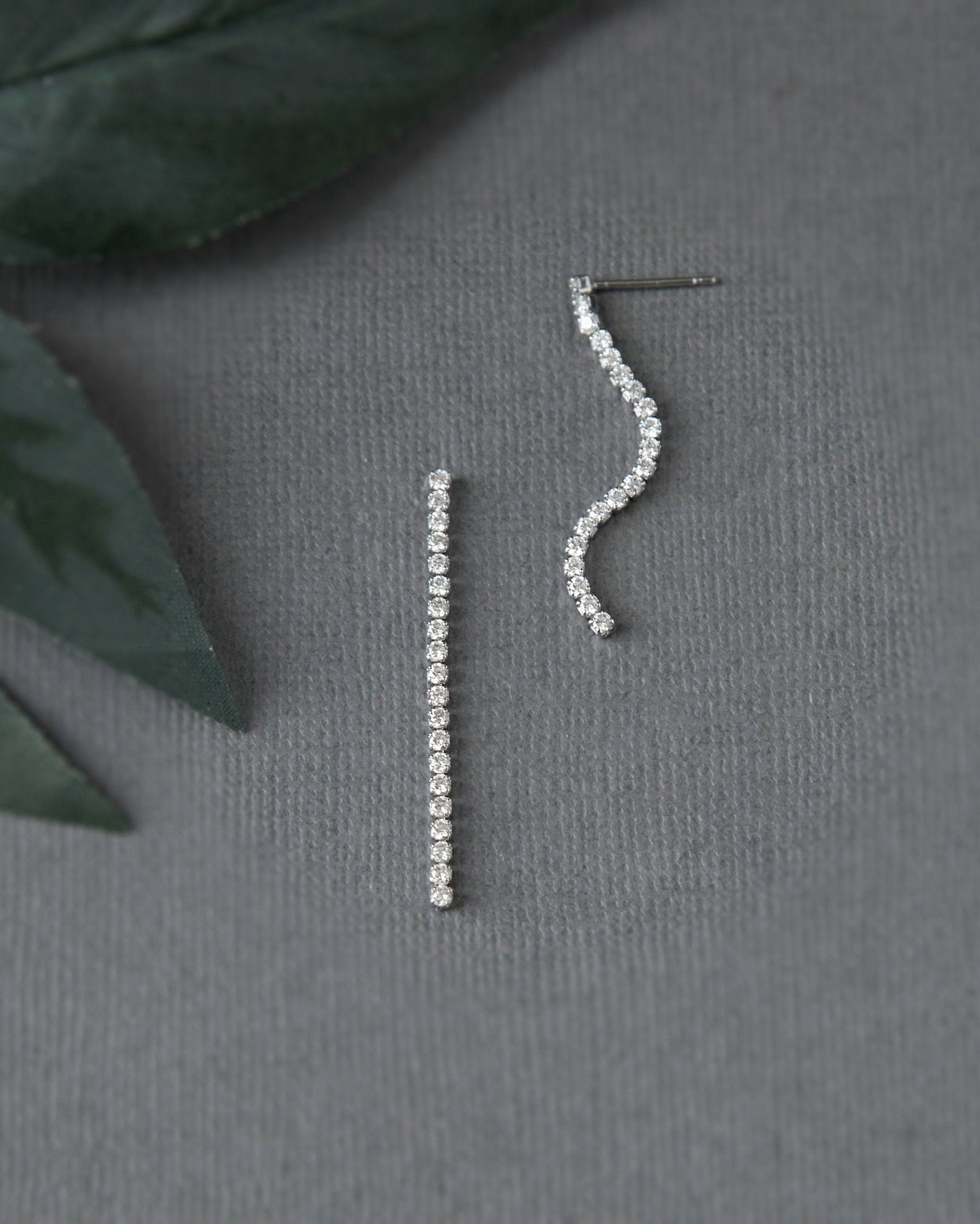 Delicate CZ Line Drop Earrings - Earrings - Cassandra Lynne