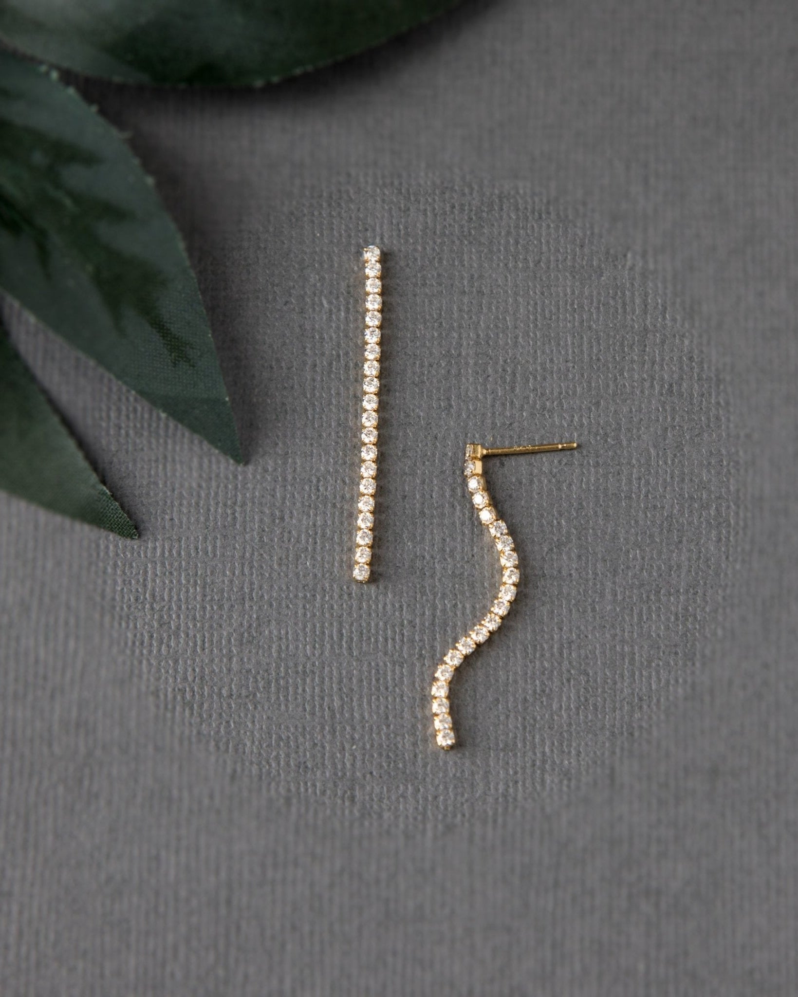 Delicate CZ Line Drop Earrings - Earrings - Cassandra Lynne