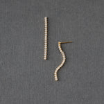 Delicate CZ Line Drop Earrings - Earrings - Cassandra Lynne