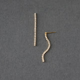 Delicate CZ Line Drop Earrings - Earrings - Cassandra Lynne