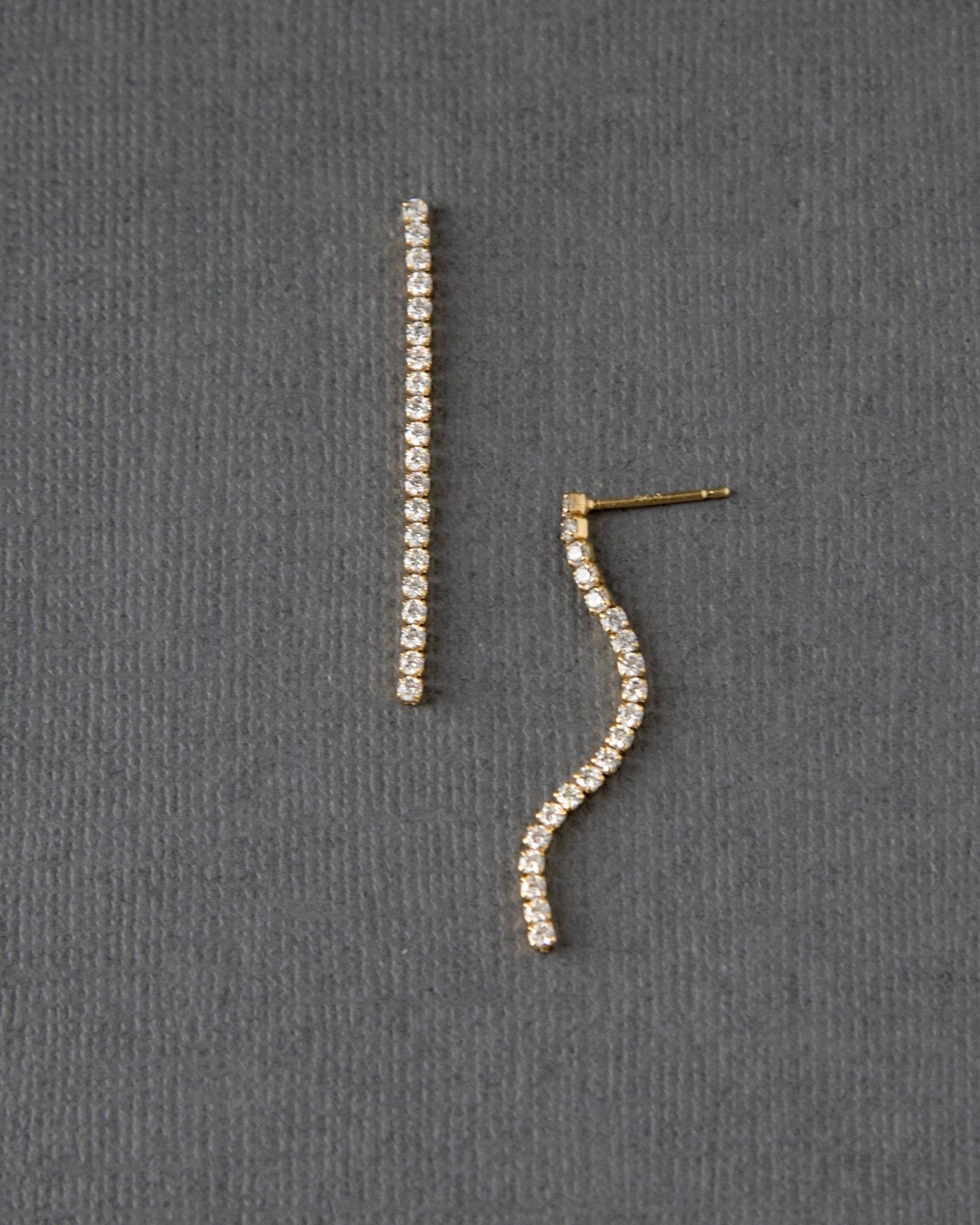 Delicate CZ Line Drop Earrings - Earrings - Cassandra Lynne