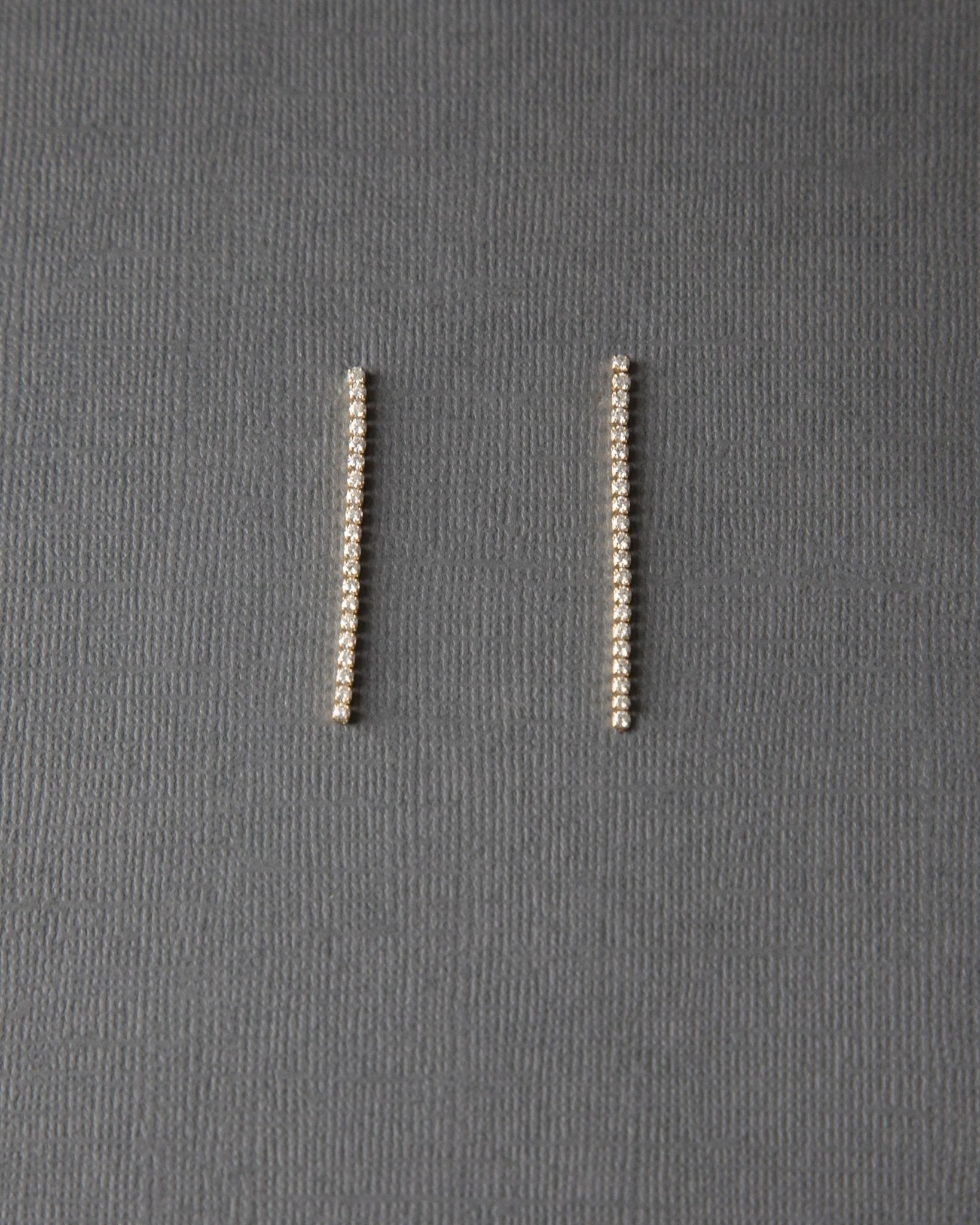 Delicate CZ Line Drop Earrings - Earrings - Cassandra Lynne