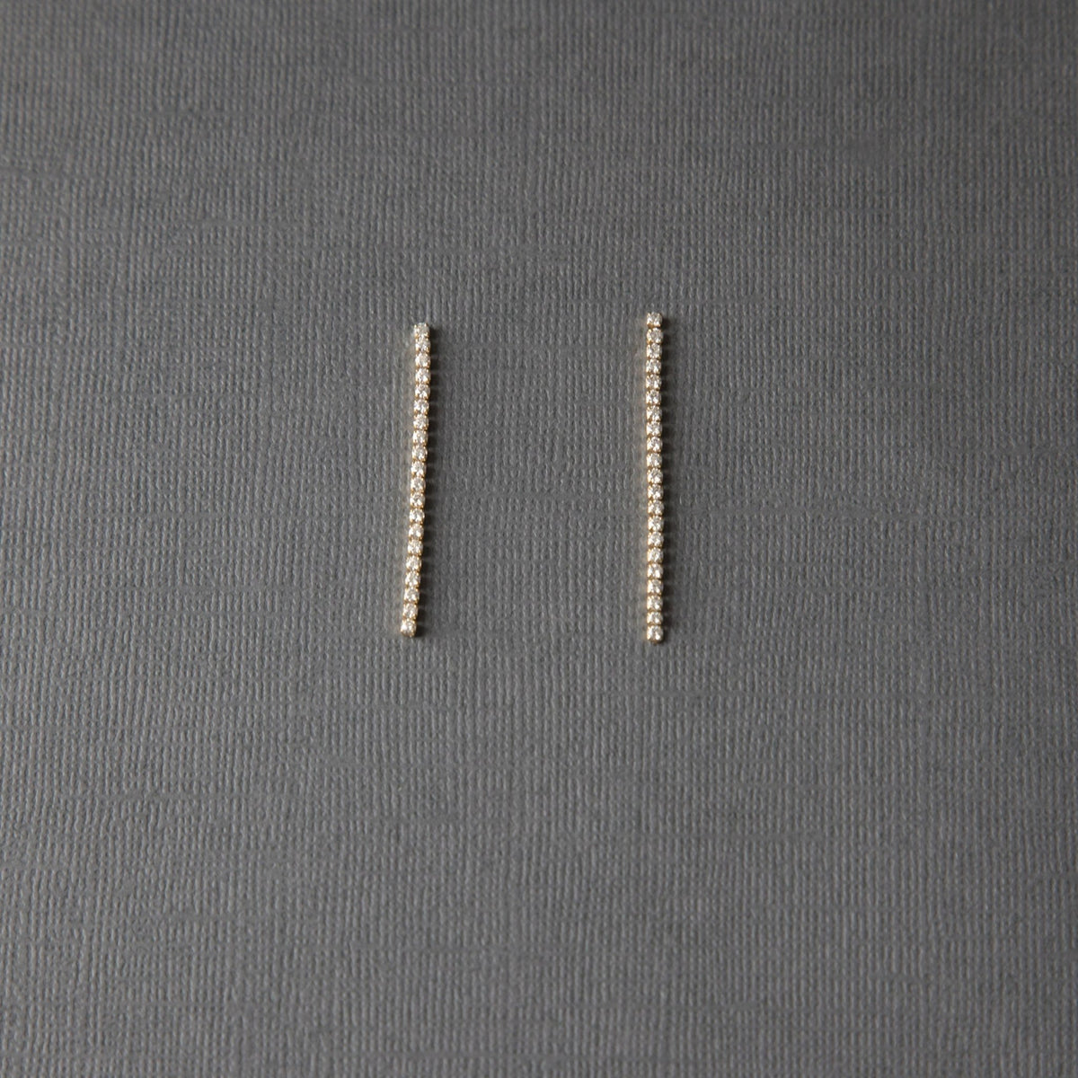 Delicate CZ Line Drop Earrings - Earrings - Cassandra Lynne