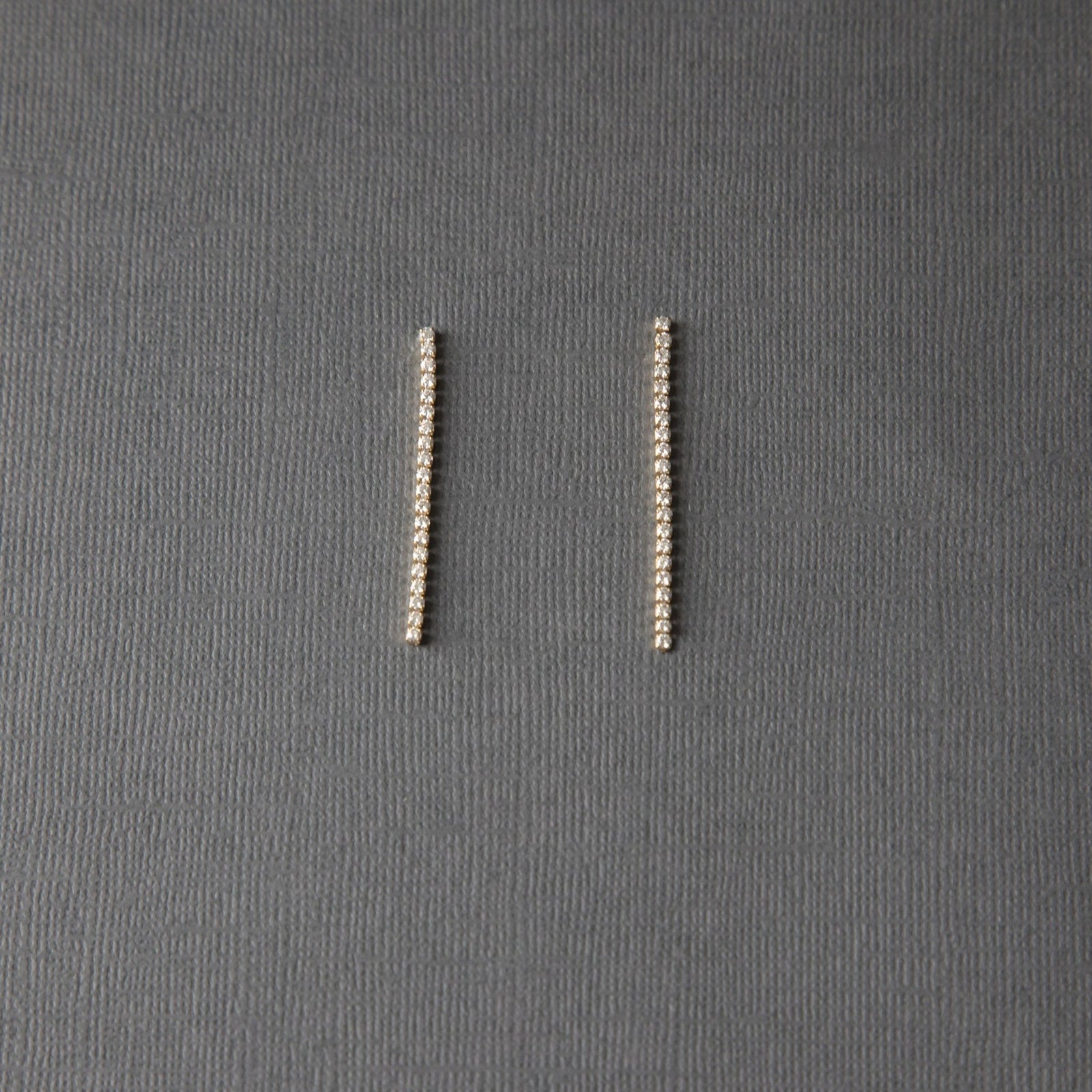 Delicate CZ Line Drop Earrings - Earrings - Cassandra Lynne