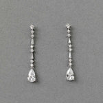 Delicate Dangle CZ Earrings with Baguette Accents - Earrings - Cassandra Lynne