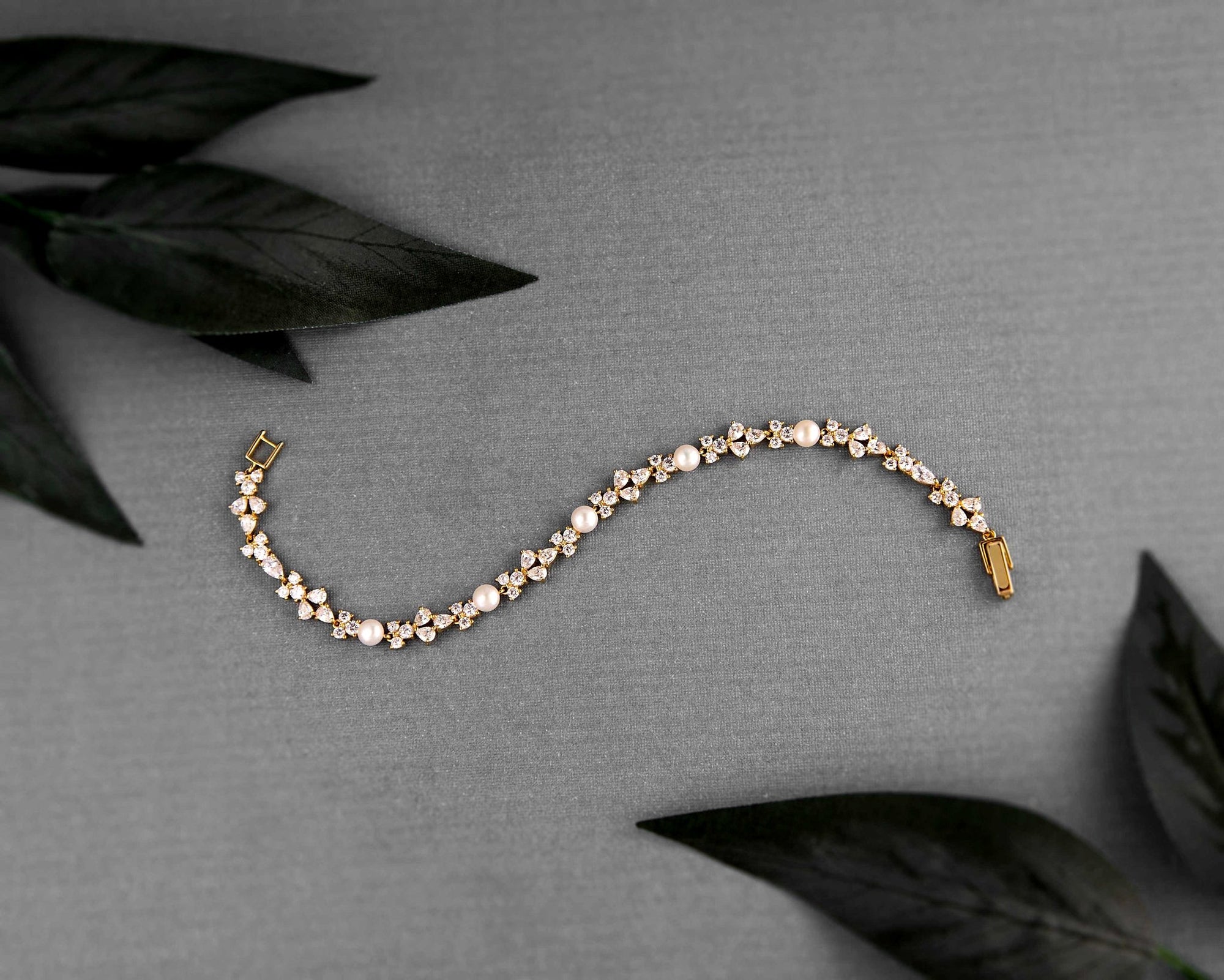 Delicate Freshwater Pearl CZ Bracelet - Bracelet - Cassandra Lynne