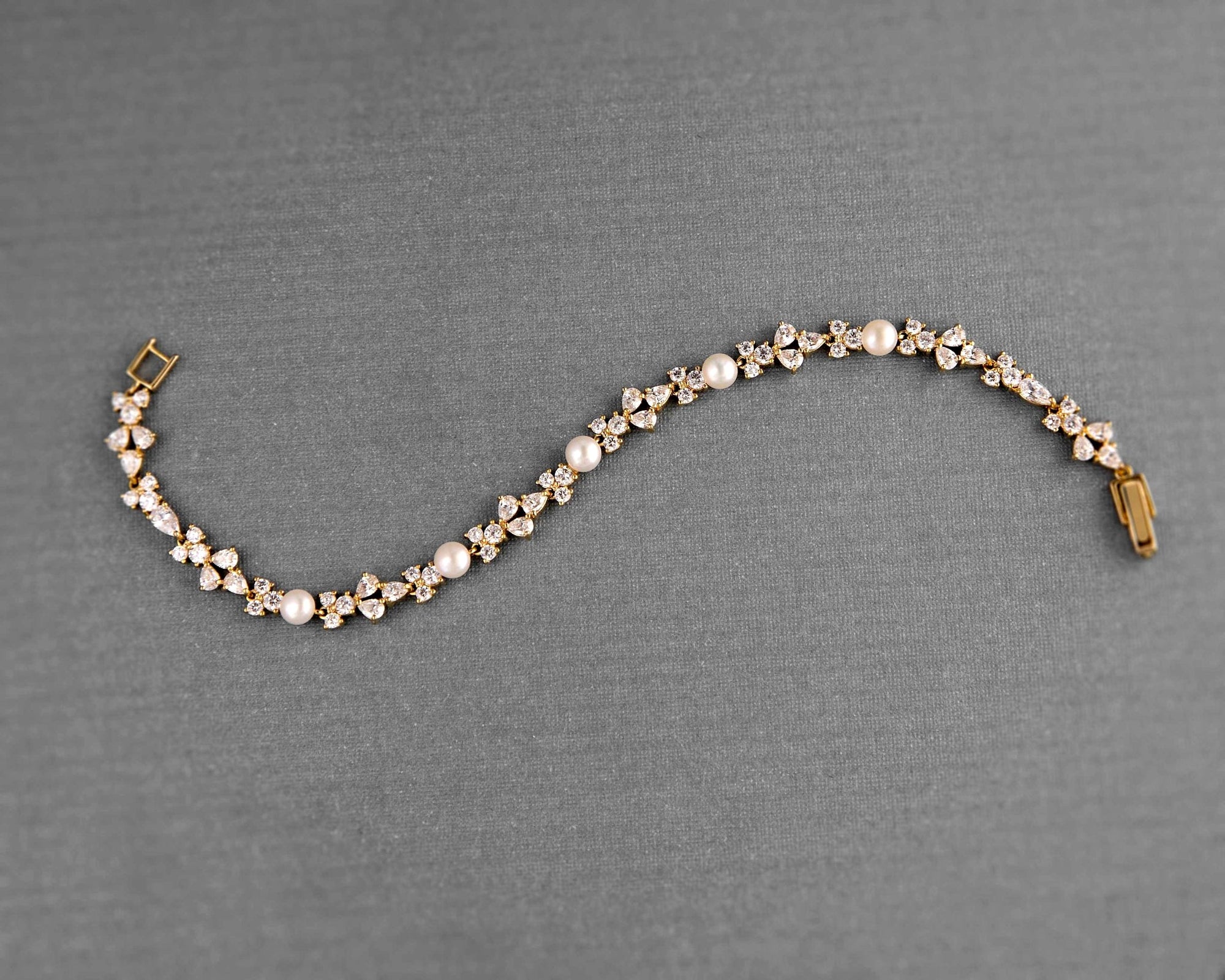 Delicate Freshwater Pearl CZ Bracelet - Bracelet - Cassandra Lynne