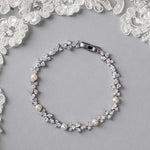 Delicate Freshwater Pearl CZ Bracelet - Bracelet - Cassandra Lynne
