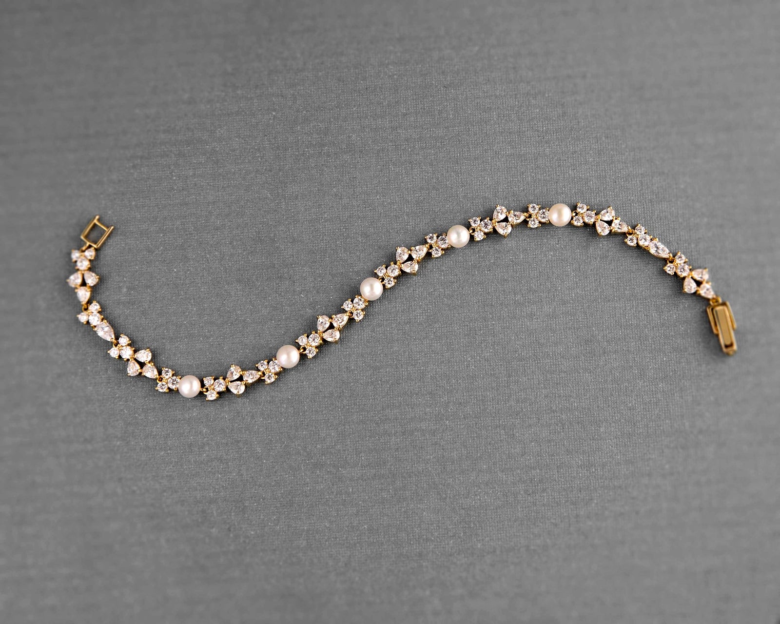 Delicate Freshwater Pearl CZ Bracelet - Cassandra Lynne