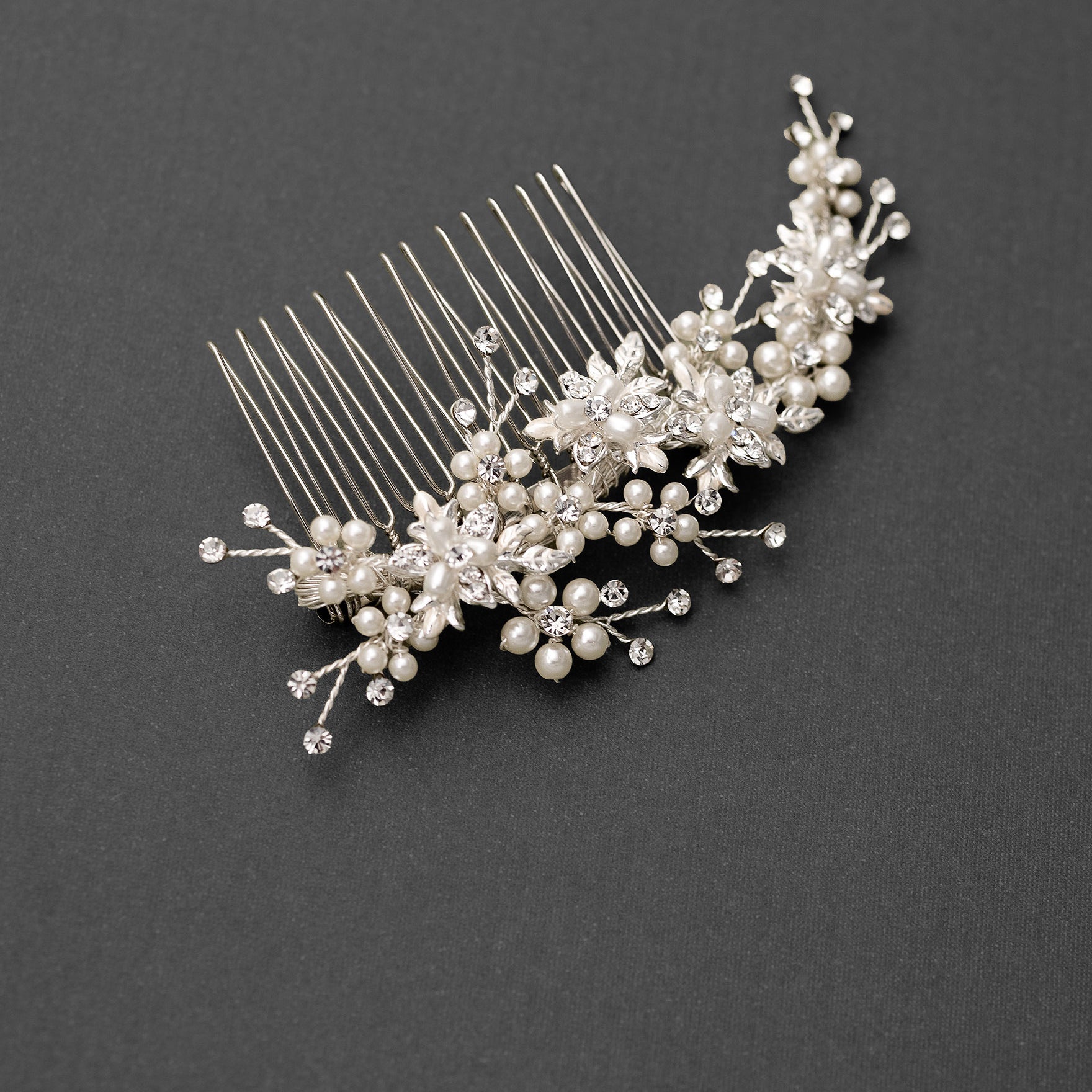 Delicate Wedding Hair Comb with Pearls - Cassandra Lynne
