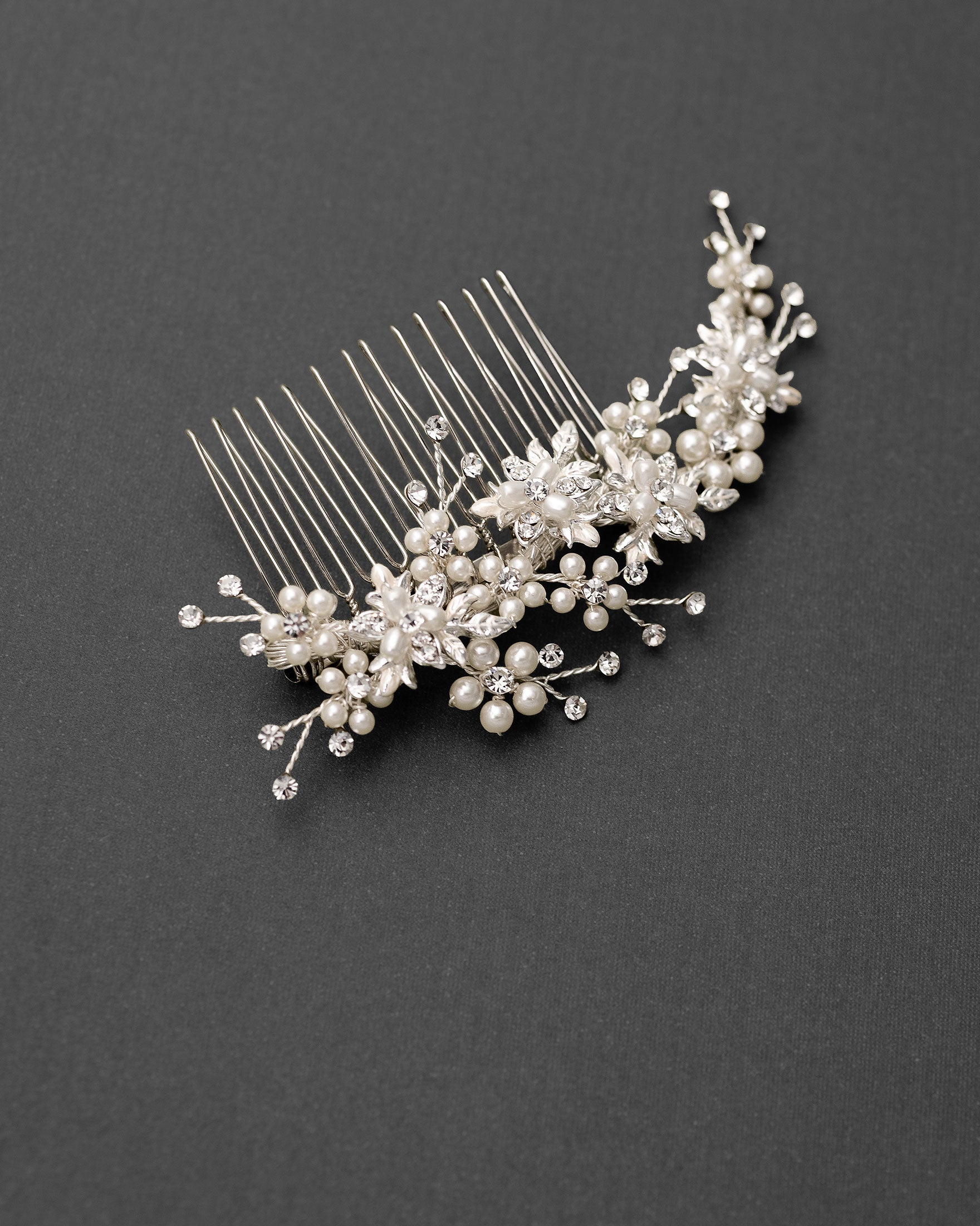 Delicate Wedding Hair Comb with Pearls - Cassandra Lynne