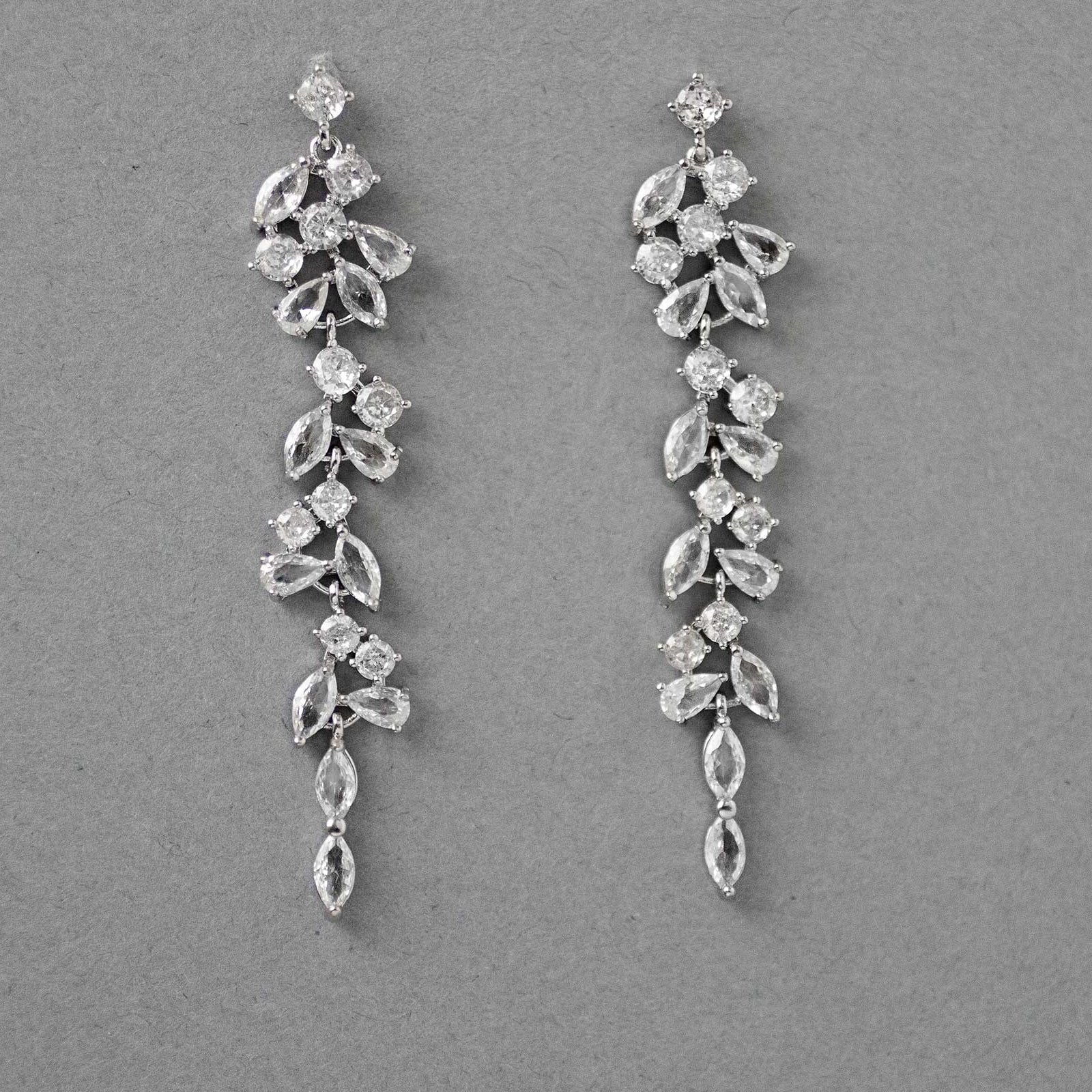 Delicate Multi Shape CZ Dangle Wedding Earrings - Earrings - Cassandra Lynne