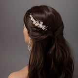 Delicate Wedding Hair Comb with Pearls silver- Cassandra Lynne